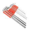 9Pcs Hex Key Wrench Set Long Arm High Carbon Steel Metric Hex Wrench Set with T Handle