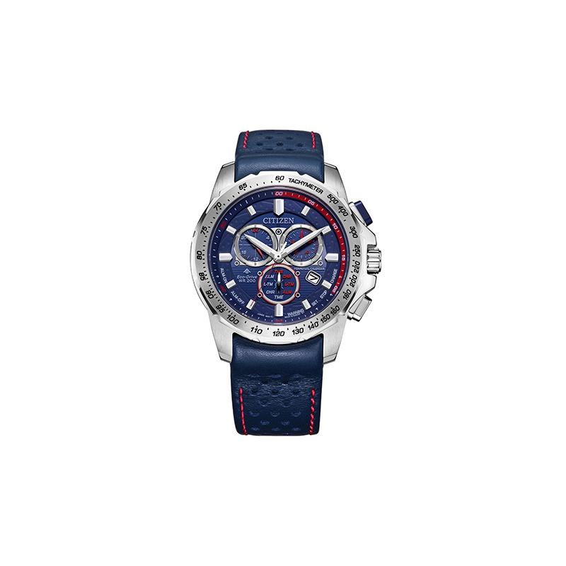 Citizen Серия Promaster Classic Фото-активируемые Спортивные Водонепроницаемые Часы С питанием от света Кварцевые Ремешок из Коровьей Кожи 42мм Мужские Часы Синий Циферблат BL5571-09L