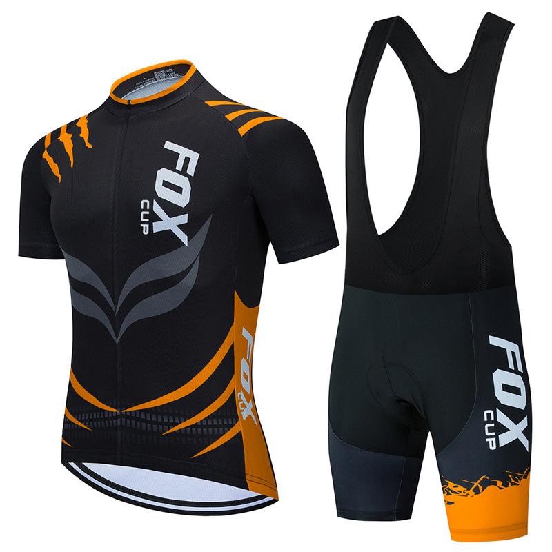 Summer Cycling Suit Short-sleeved Suit Mountain Bike Cycling Team Version Racing Suit Men's Breathable Downhill Suit