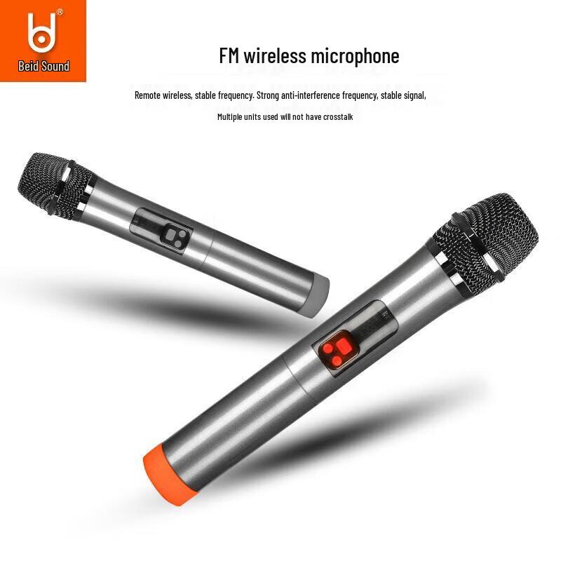 Beide Outdoor Portable Bluetooth Trolley Speaker with Dual Wireless Mics