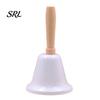 Metal Service Bell Hand Call Bell, Loud Christmas Jingle with Wooden Handle, Handle Small Musical Instrument for Kids Adults School Church Wedding