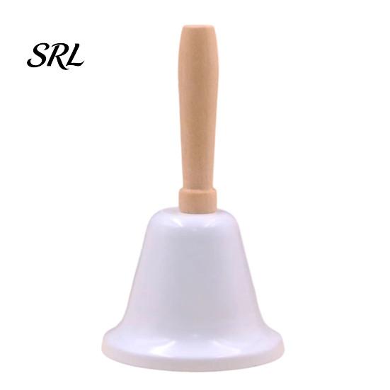 Metal Service Bell Hand Call Bell, Loud Christmas Jingle with Wooden Handle, Handle Small Musical Instrument for Kids Adults School Church Wedding