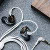 LINSOUL Kiwi Ears x Crinacle Singolo Высококлассные Динамические Наушники, 3,5-мм Разъем, Качество Звука HIFI, Глубокий Бас, Шумоподавление, Стерео Наушники-Вкладыши, Черный,
