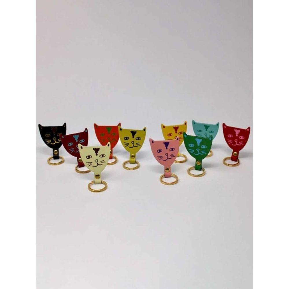 ARK COLOUR DESIGN [ARK COLOUR DESIGN] Cat Head Key Fob_Pale Pink