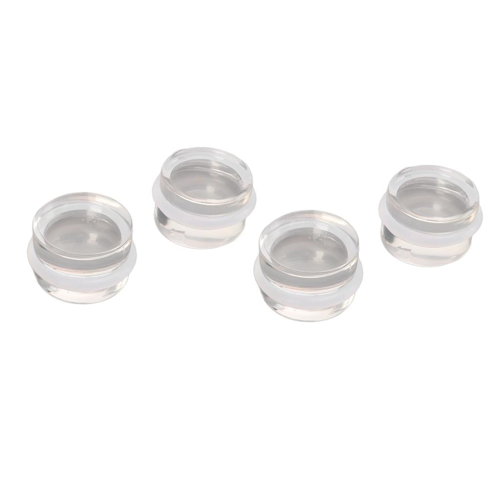 4 шт. Дверной стопор пластиковый акриловый прозрачный круглый не сверлящийся для гостиной ванной комнаты