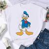 Miniso Футболка с принтом Disney Family Vacation Кавайный Микки Минни Дональд Дак Модная одежда Повседневная женская футболка Camiseta Mujer