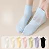 Летние тонкие, из чистого хлопка, антибактериальные, дезодорирующие, влагоотводящие, короткие, сетчатые, дышащие, бесшовные женские носки-лодочки