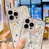 Прозрачный чехол с цветочным принтом для iPhone 16 15 14 11 Pro Max 13 12 Mini 15 14 Plus XR Xs Max 7 8, защита объектива, ударопрочный цветной силиконовый чехол