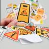 Mfoever шт. Мультяшные Предупреждающие Наклейки Опасность Запрет Скейтборд Гитара Ноутбук Мотоцикл Автомобиль Классическая Игрушка Крутые Наклейки Стикер
