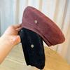 Девочки Корейский Литературный Берет Осень и Зима Ретро Модный Замшевый Берет Коричневая Шляпа Художника