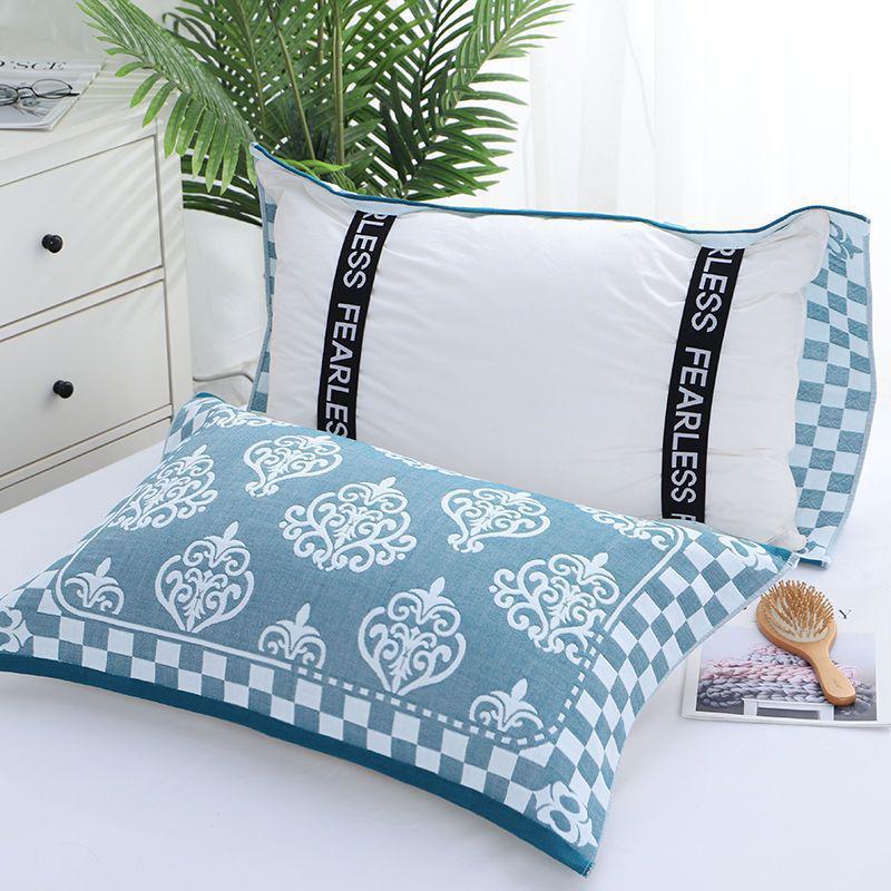 Yiwenwo Нескользящая Хлопковая Марлевая Наволочка Extra Large с Фиксирующими Ремешками для Студентов и Взрослых