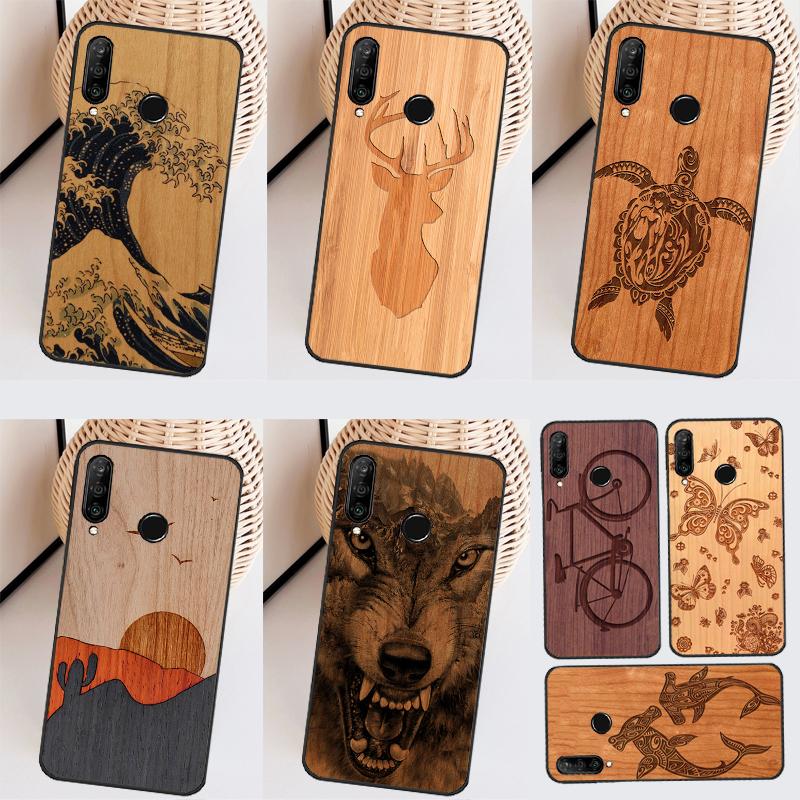 Wolf Bike Деревянный чехол Бабочка Для Huawei Nova 9 10 SE Y60 Y61 Y70 Y90 Nova 11i 8i 7i 3i 5T P20 P40 P30 Lite P60 Pro