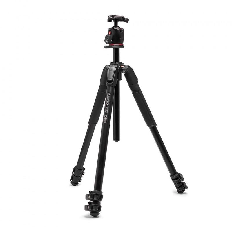 Алюминиевый штатив Manfrotto с шаровой головкой XPRO и головкой Q6, полностью черный, комплект из 3 секций MK055XPRO3-Q6T, совместимый с Arca-Swiss,