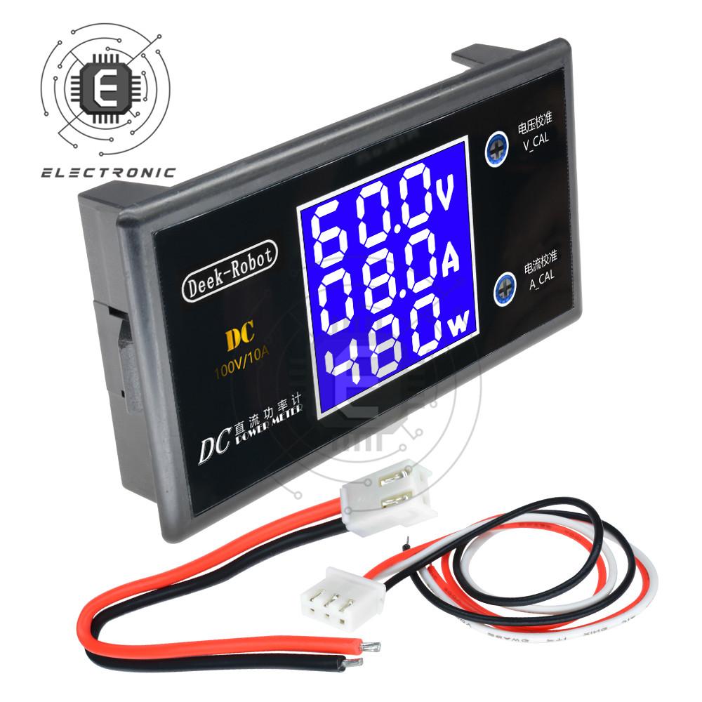 DC 100V 10A 1000W Digital Voltmeter Ammeter Wattmeter Panel Amp Volt Voltage Current Meter Tester Detector LED Display Auto Car