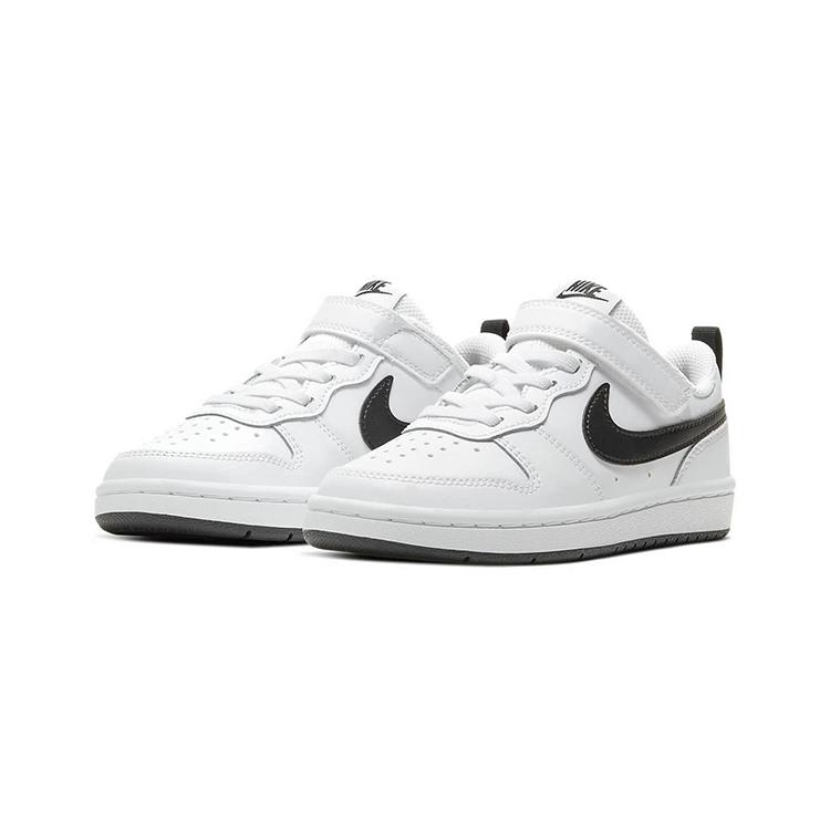 Nike Court Borough Low 2 PreSchool 'White Black' (Unisex) White / Black Kids' Skateboarding Shoes BQ5451 104