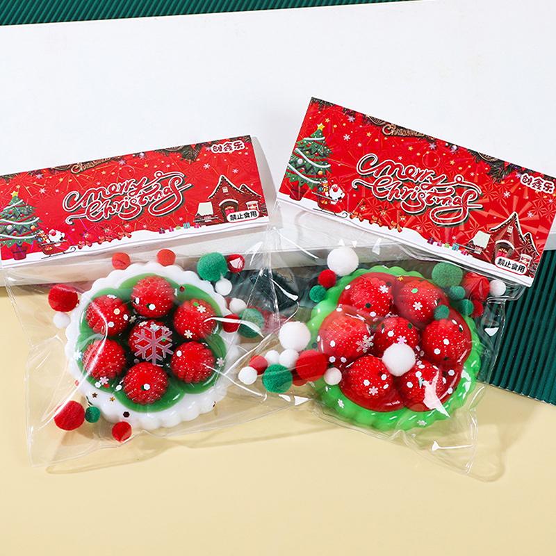 Рождественский кошачий плюшевый мишка, игрушка для разминания, игрушка-фиджет, игрушка для снятия стресса, подарок на детскую вечеринку