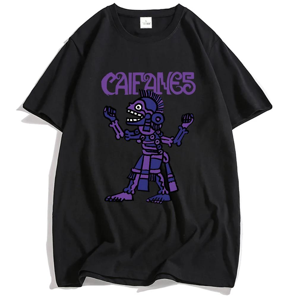 Rock Band CAIFANES Tshirt Cotton Short Sleeve Casual Tshirts Grunge Unisex Streetwear Hip Hop Fashion Unisex Women T Shirt Print