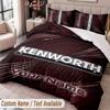 Kenworth Printed Bedding Set Custom Name Text 1 Duvet Cover 2 Pillowcases For Bedroom