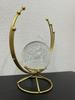 Clear Crystal Ball With Gold Art Deco Stand, Light Luxury Crystal - Transparent