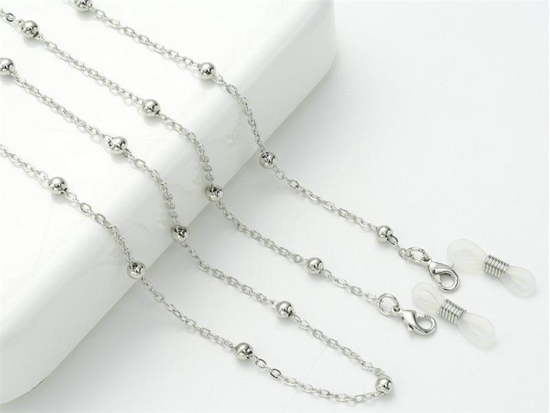 Женское ожерелье для очков из бисера и металла высокого класса - Простой шнурок для очков против скольжения