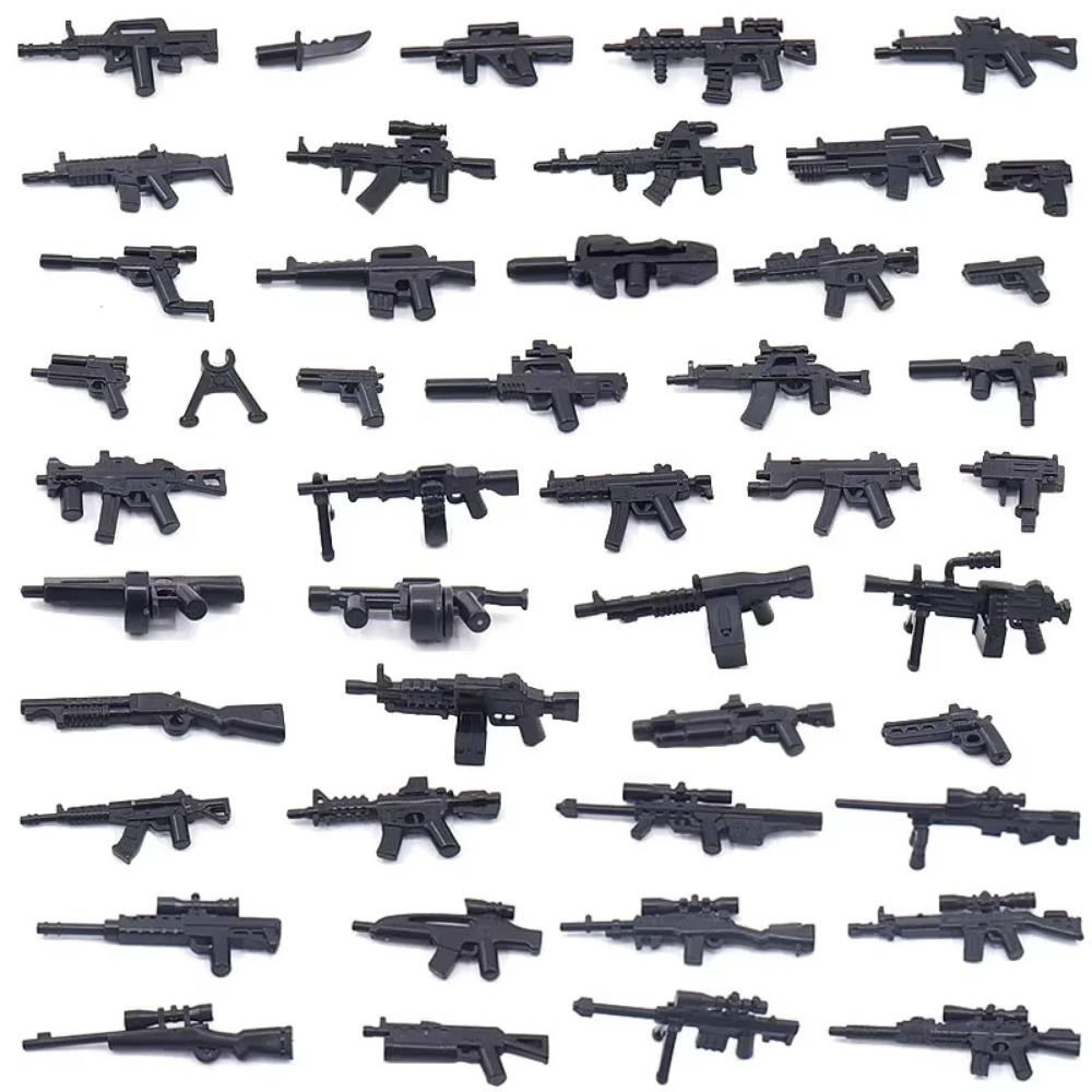 Конструктор Второй мировой войны Военное оружие Полицейский Солдат Фигурка Аксессуары Модель Кирпич Пистолет Пушка Пусковая установка Бункер Аванпост Игрушка X017