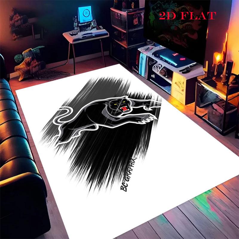 Panthers Charge Carpet Rug for Living Room Bedroom Home Sofa Decoration,Kids play Nonslip Floor Mat