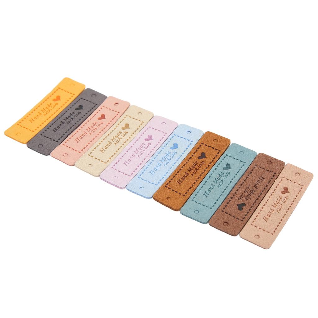 20 шт. Этикетки ручной работы из ПУ материала, экологически чистые, прочные, мягкие бирки для DIY шитья сумок