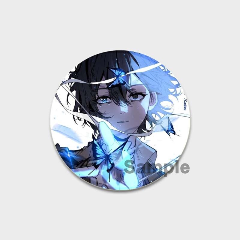 58 мм аниме булавка Bungo Stray Dogs нагрудные булавки Chuuya Ranpo Yosano акриловая брошь ручной работы из эпоксидной смолы значок ювелирный аксессуар для рубашки-сумки