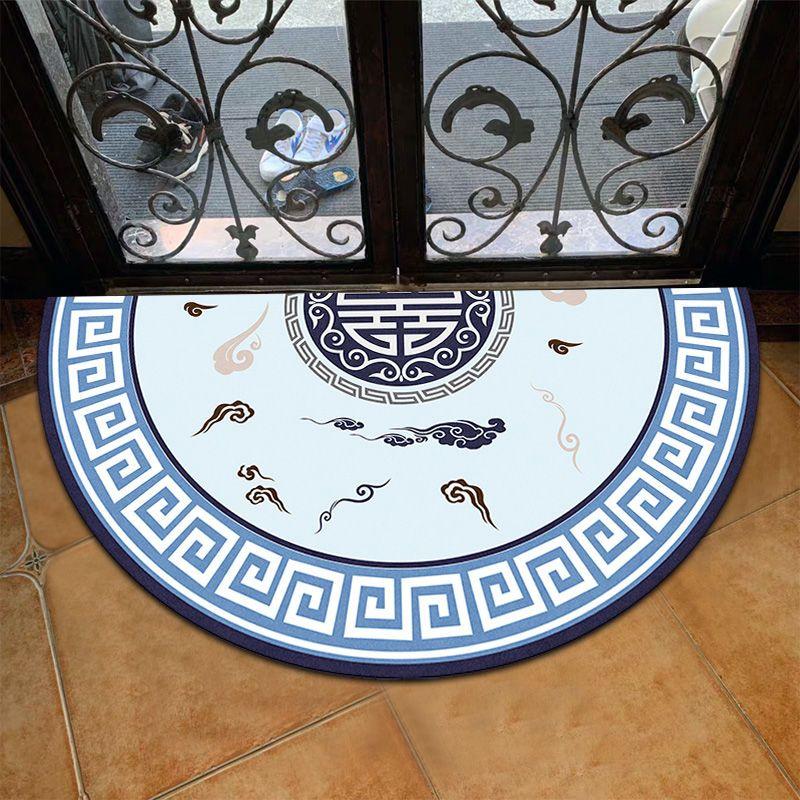 Полукруглый коврик для пола в европейском стиле, противоскользящий и впитывающий коврик у входа в ванную комнату, коврик для бытовой двери, грязеотталкивающий коврик для ног