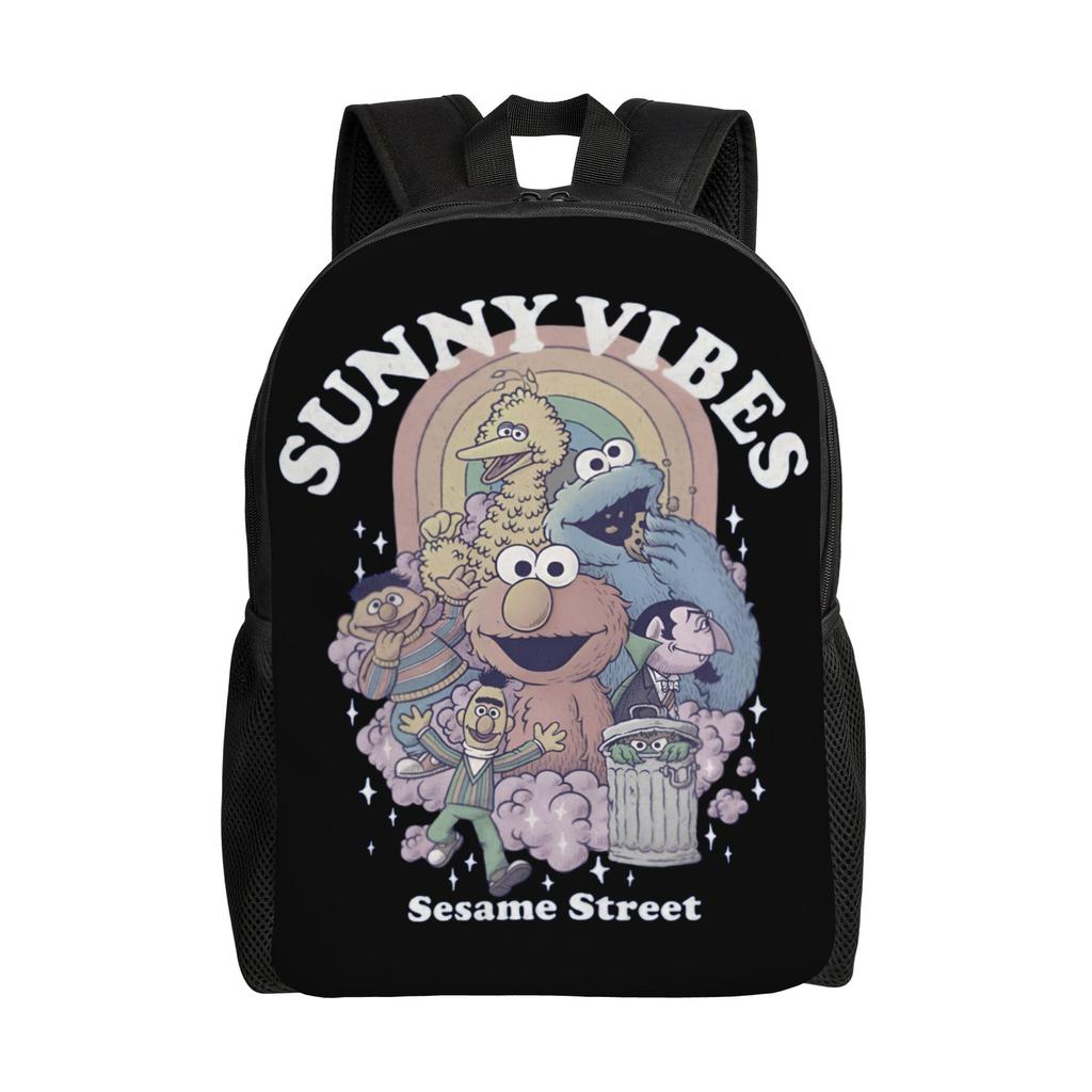 Рюкзак Cookie Monster для мужчин и женщин, водостойкий, школьный, для колледжа, с принтом мультяшного персонажа, сумка для книг