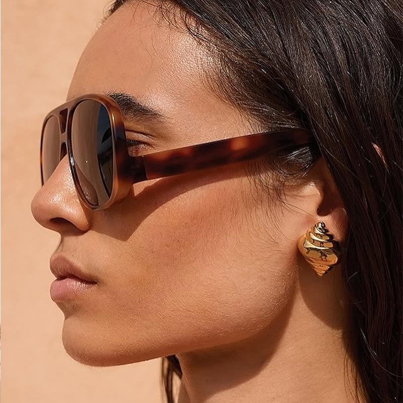 Ретро солнцезащитные очки-авиаторы UV400 защита мужские женские очки для вождения модные в стиле хип-хоп панк очки для улицы спортивные