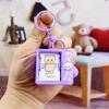 Funny Capybara Piggy Flipbook Animation Machine Keychain Creative Cartoon Butter Bear Animation Keyring Bag Key Pendant Kid Gift