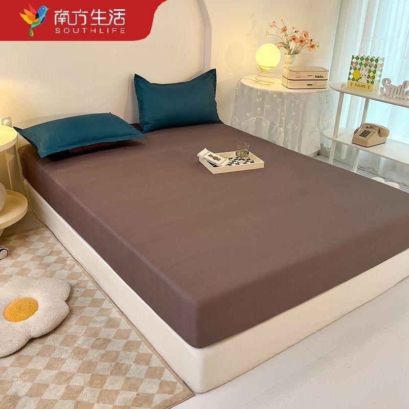 Простыня на резинке из стираного хлопка, цельное чистое покрывало, чехол для матраса Simmons, наволочка 2 шт., 3 шт.