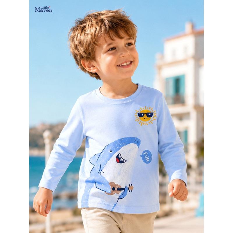 Children's T-shirt Autumn Long Sleeved Cartoon Boy's T-shirt Fashion Baby Top