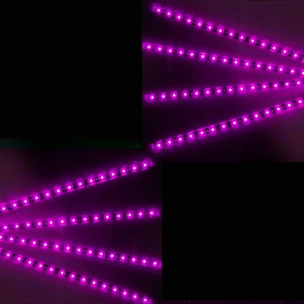 Super Bright New Vehicle Car LED Light Strips Purple Flexible Waterproof DC 12V 30cm 15 LED SMD