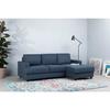 4-seater Right-hand Corner Sofa - Blue Fabric - Contemporary - L 215 X D 140 H 86 Cm - PAUL