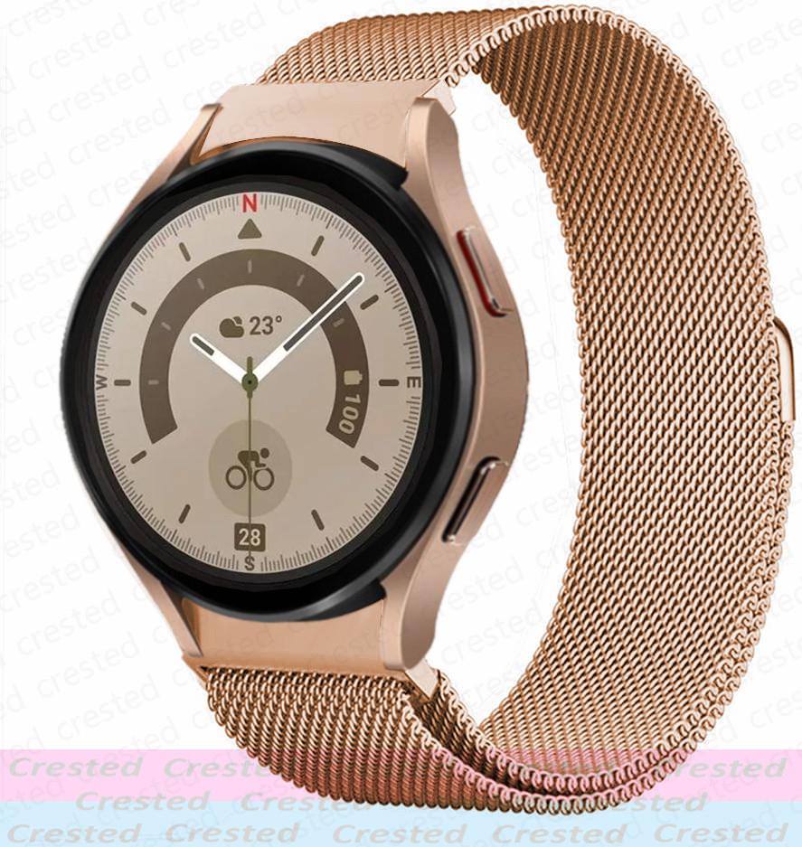Ремешок 20 мм без зазоров для Samsung Galaxy Watch 7 5 pro/4 Classic 44мм 46 40мм 43мм 47мм Миланский петлевой браслет Ремешок Galaxy Watch 6