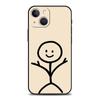 Чехол с мультяшным спичкой для iPhone 11, 12, 13, 15, 14 Pro Max, чехол для телефона X XR XS 7 8 Plus SE 2020, роскошный черный мягкий силиконовый чехол Funda