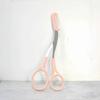 Pink Eyebrow Trimming Scissors with Built-in Comb Stainless Steel Precise Grooming Tool Creating Perfect Eyebrows