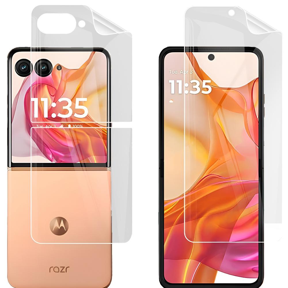 Hydrogel Film for Motorola Razr 70 Ultra / 60 Ultra for Back, Front and Inner Screen - Transparent