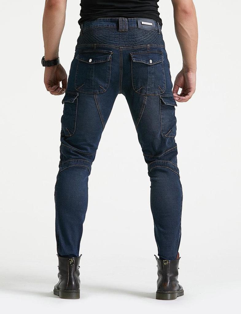 Мотоциклетные джинсы Four Seasons армейского зеленого цвета с защитной экипировкой