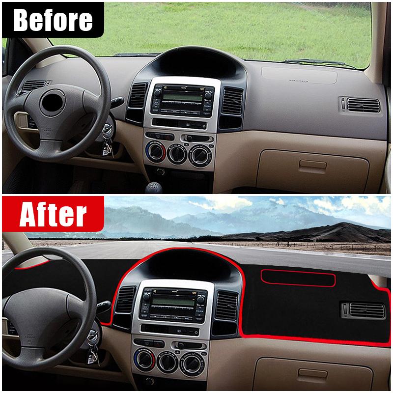 Для Toyota Vios 2002 2003 2004 2005 2006 2007 крышка приборной панели автомобиля избегайте света, солнцезащитный козырек, чехол, анти-УФ-ковры, нескользящий