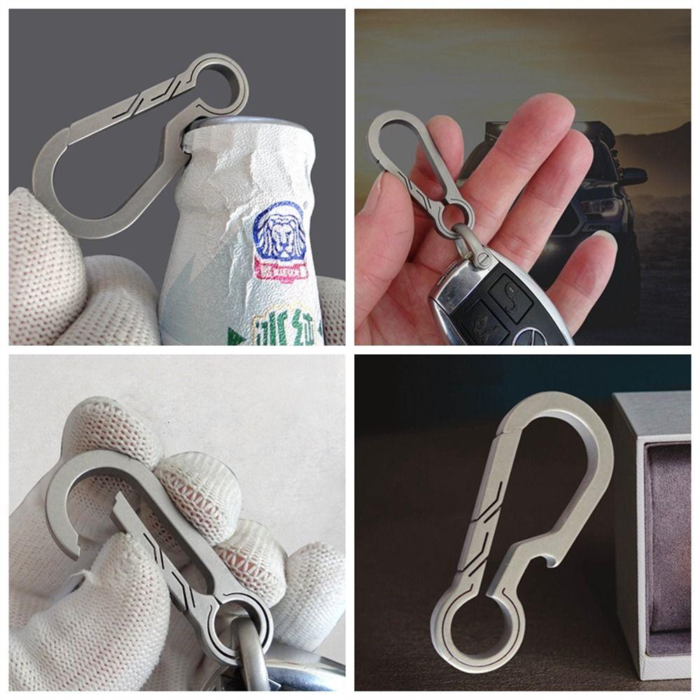 Брелок из титанового цинкового сплава с поясным ремнем EDC-инструментом Титановые брелоки-держатели Автомобильный брелок