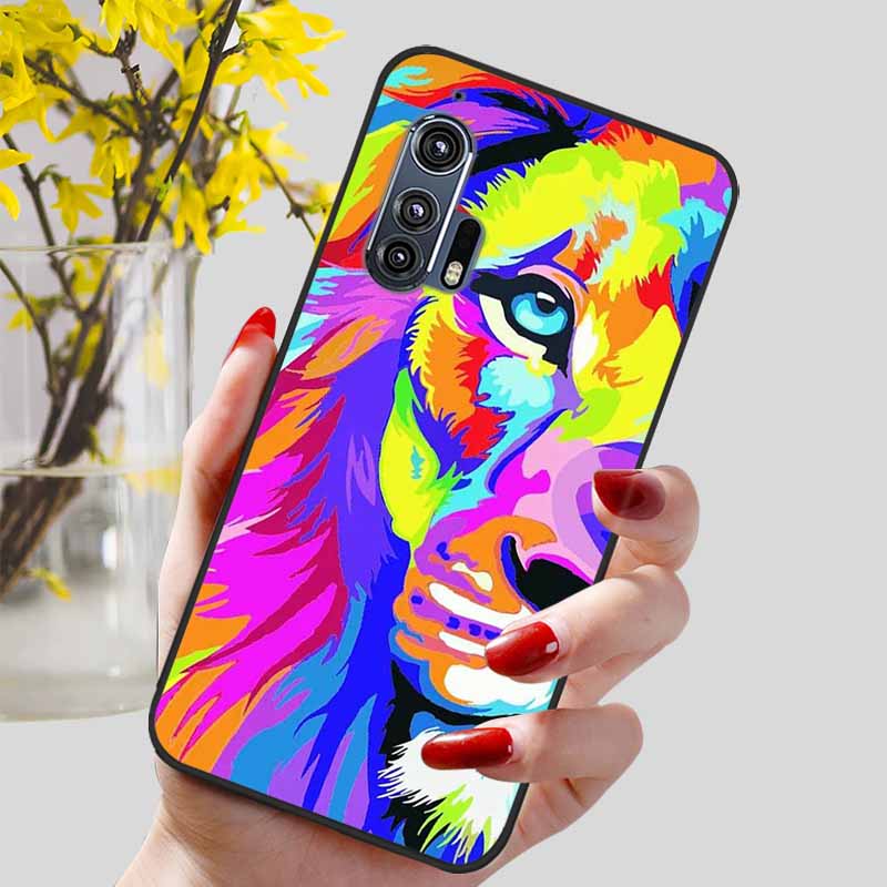 For Moto Edge Plus 2020 Case 6.7'' Flowers Soft TPU Beautiful Phone Cases for Motorola Edge+ 2020 Protect Silicon Bumper Cover