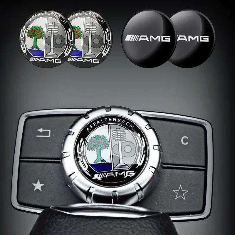Hot W204 C200 Hot New 29mm Car Central Control Multimedia Button Cover Trim Knob Sticker For Mercedes Benz AMG GLC C CLA GLA W20