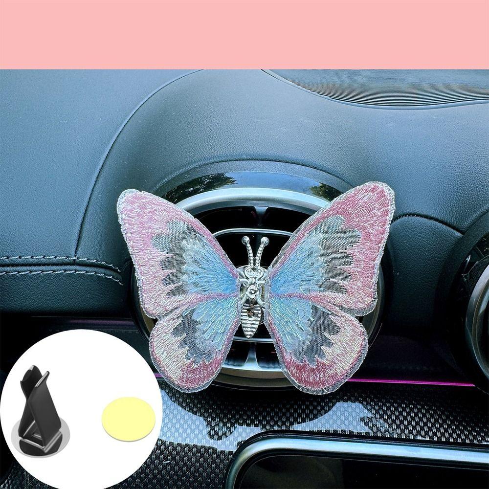 Вентиляционное отверстие Бабочка Автомобильный орнамент Орнамента Ручной Нежный Автомобильный воздуховыпускной клапан Украшения для салона автомобиля