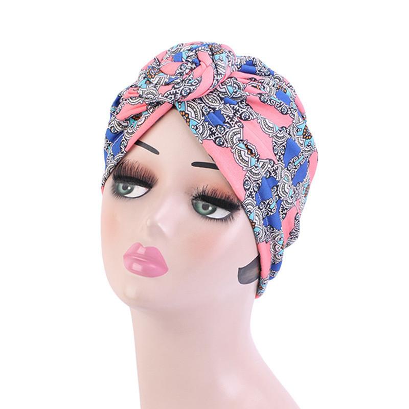 Модная шляпа African Wind Baotou Cap Vortex Knotted Turban Hat Chemo Cap Muslim Hat