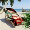 Floral Lady with Red Rose Beach Towel Quick-drying for Travel Outdoor Sports Jogging Beach and Swimming