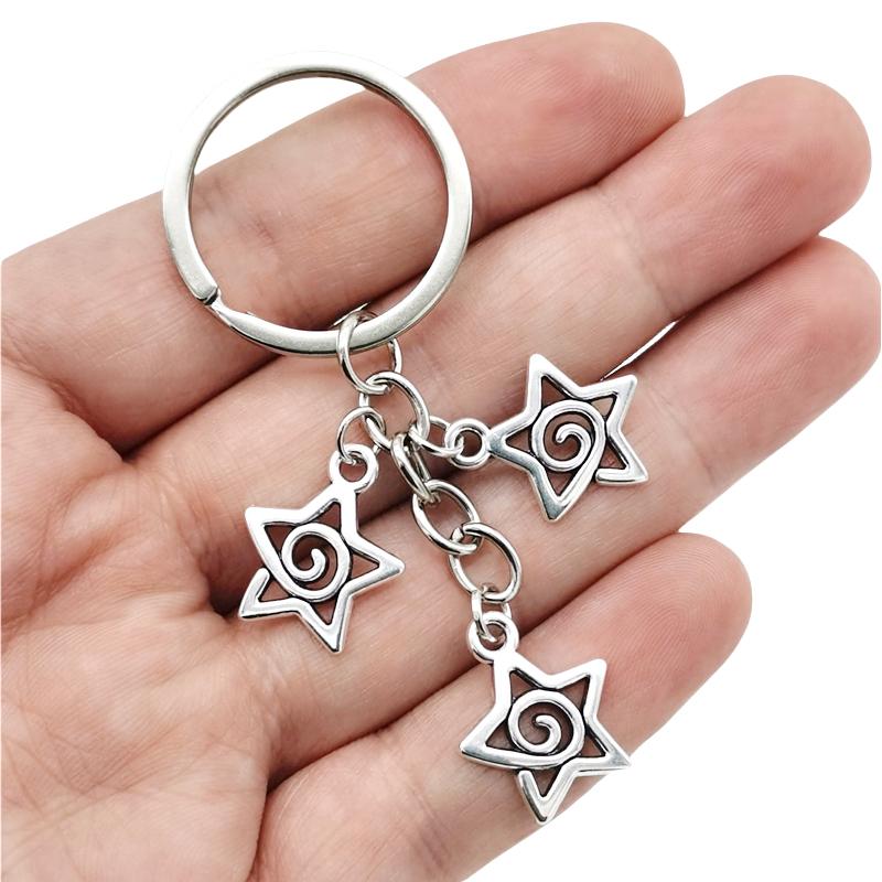 Fashion Creative Star Swirl Keychain Swirl Star Key Chain Handbag Keyring Best Friends Gifts