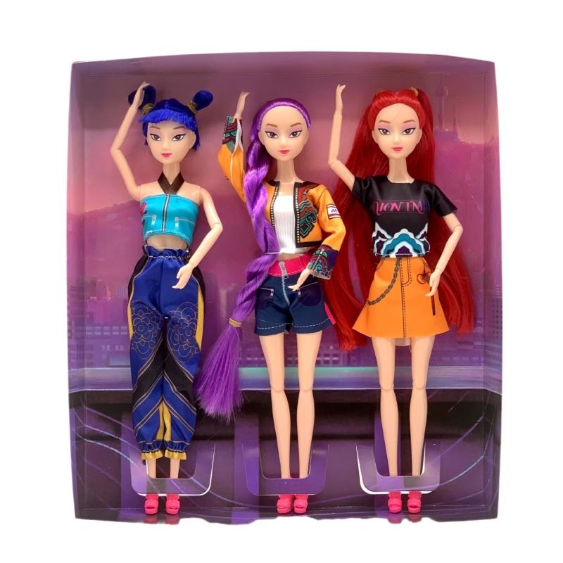 Новый_% 30см Kpop Devil Hunters Женская группа@ Экшн-фигурки Руми Зои Мира Персонаж 11 дюймов Bjd Шарнирная кукла Модные игрушки Подарок для фан-клуба